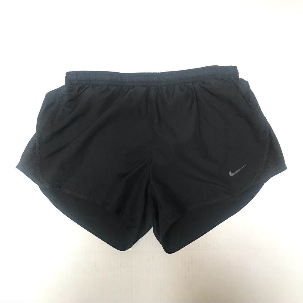 Nike black Dri-fit chevron print drawstring running shorts S‎